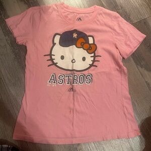 Pink Hello Kitty Astros Baby T-Shirt